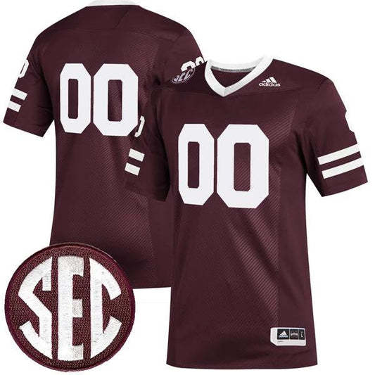 Custom Mississippi State Jersey Name and Number College Football Maroon Premier Strategy – All Stitched by My Store