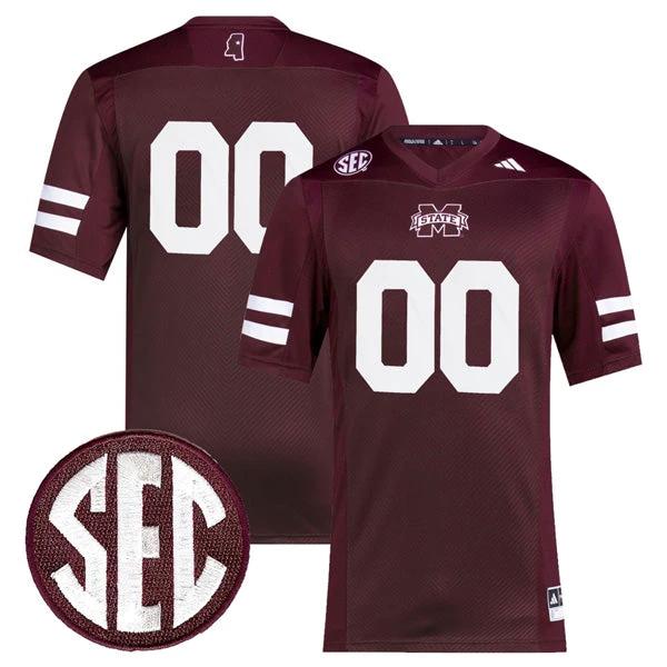 Custom Mississippi State Jersey Name and Number College Football Maroon Premier – All Stitched by My Store