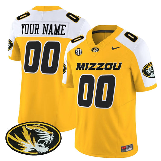 Custom Missouri Tigers Jersey Name, Number 2025 Vapor Limited Stitched Gold by My Store