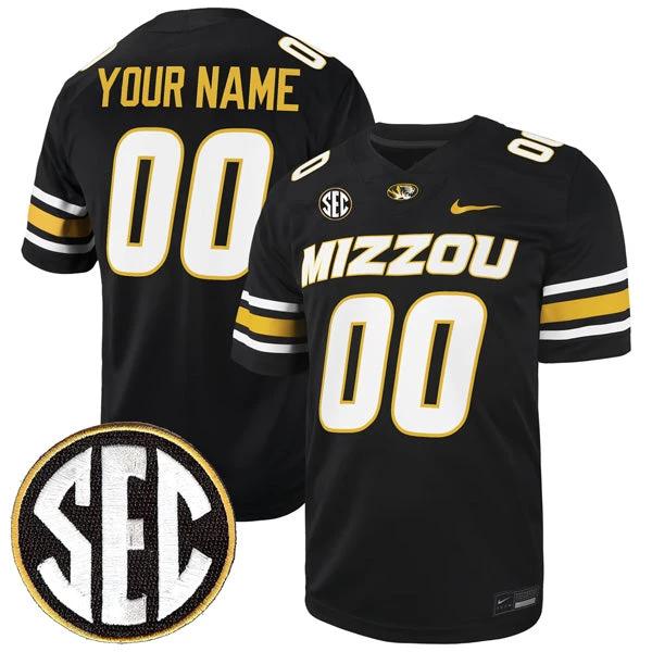 Custom Missouri Tigers Jersey Name and Number College Football Black – All Stitched by My Store