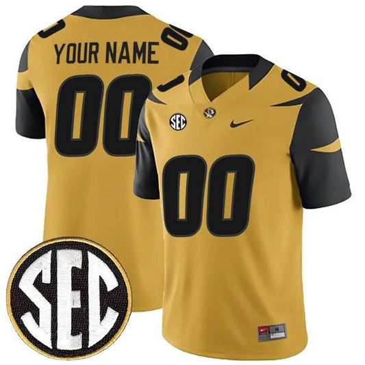 Custom Missouri Tigers Jersey Name and Number College Football Gold – All Stitched by My Store