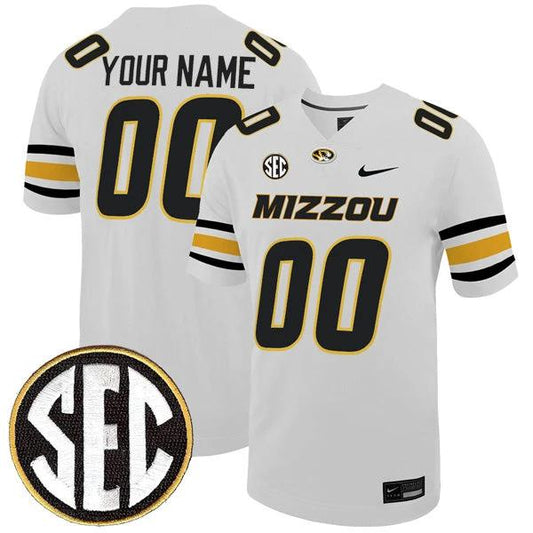 Custom Missouri Tigers Jersey Name and Number College Football White – All Stitched by My Store