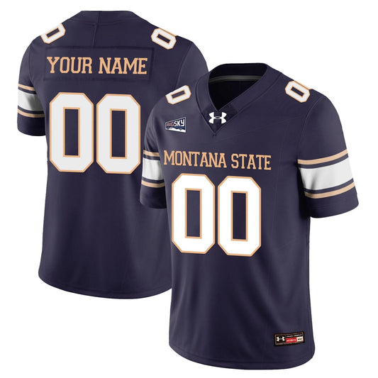 Custom Montana State Bobcat Jersey Name, Number Football 2025 Stitched Navy by My Store