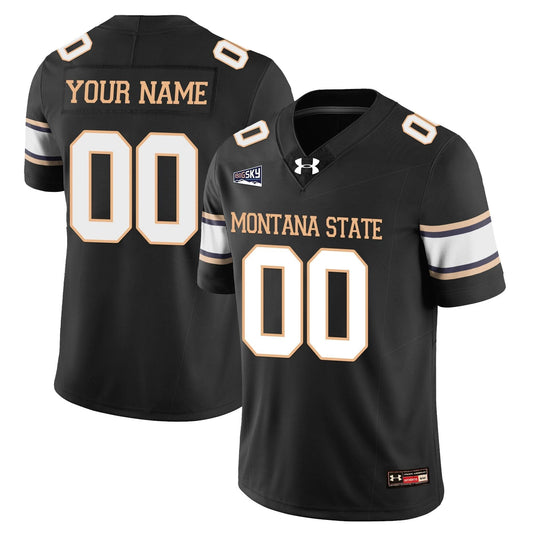 Custom Montana State Bobcat Jersey Name, Number Football 2025 Stitched Black by NCAA Football Jersey