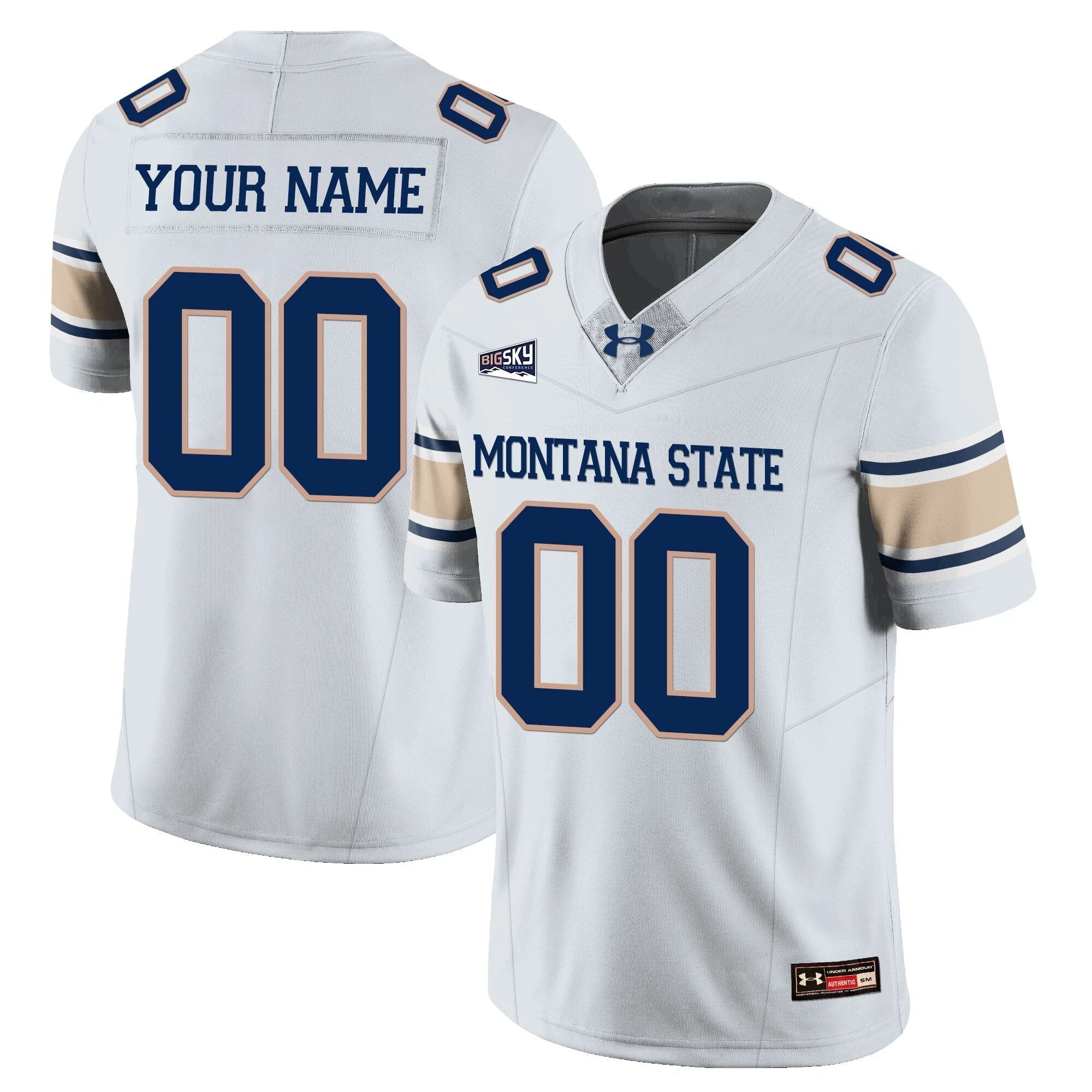 Custom Montana State Bobcat Jersey Name, Number Football 2025 Stitched White by NCAA Football Jersey