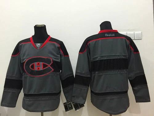 Custom Montreal Canadiens Charcoal Gray Jersey by Hockey David