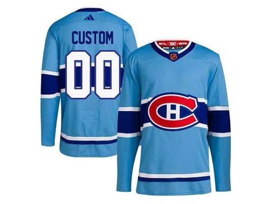 Custom Montreal Canadiens Light Blue Reverse Retro 2.0 Jersey by Hockey David