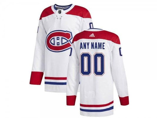Custom Montreal Canadiens White Away Jersey by Hockey David