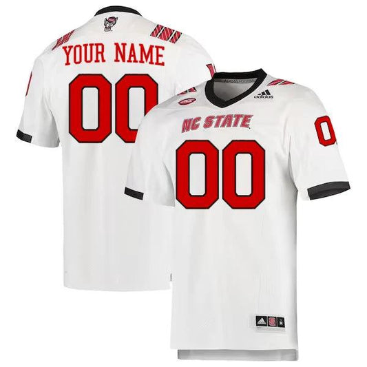 Custom NC State Wolfpack Jersey Name and Number College Football White Away Game – All Stitched by My Store