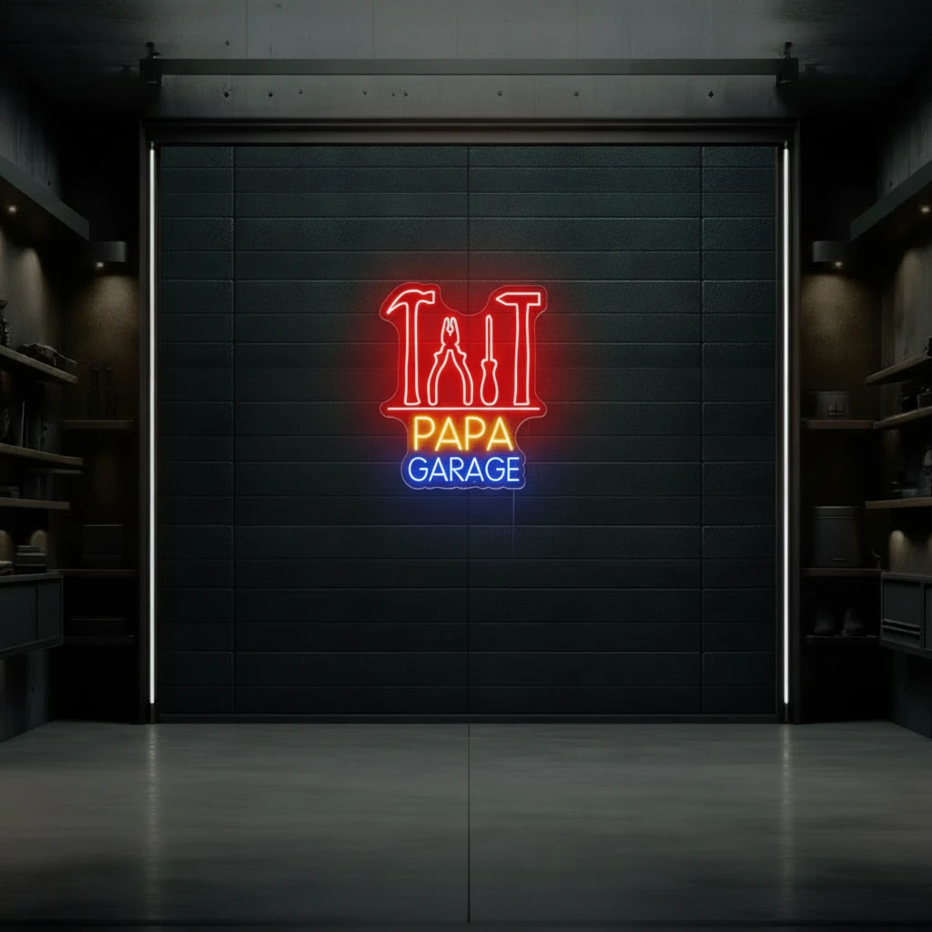Custom Name Garage Neon Garage Light Sign by Neonchics