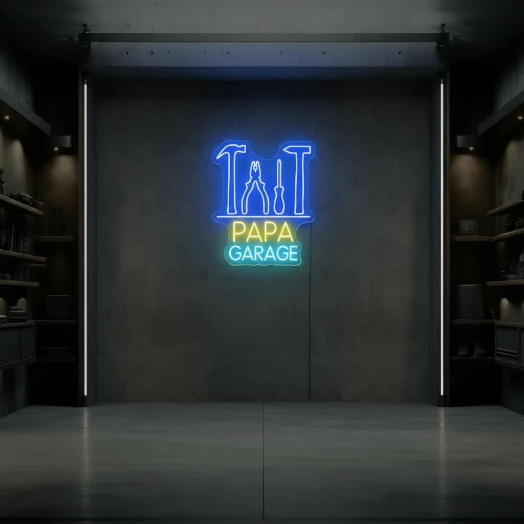 Custom Name Garage Neon Garage Light Sign by Neonchics