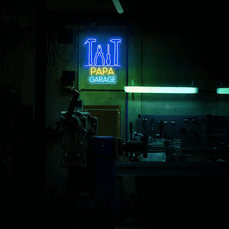 Custom Name Garage Neon Garage Light Sign by Neonchics
