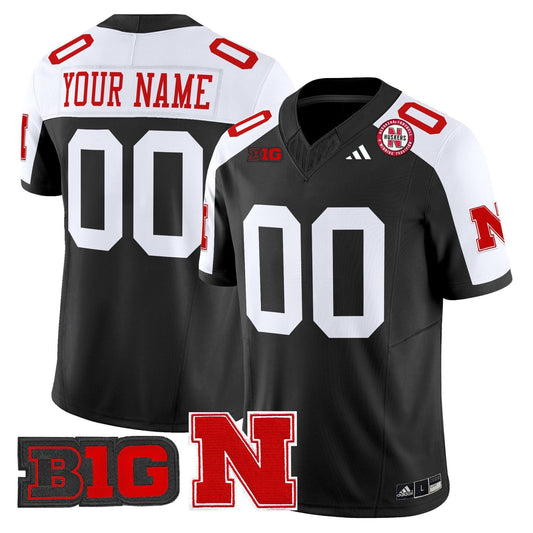 Custom Nebraska Cornhuskers Jersey Name, Number 2025 Stitched Black Alternate by NCAA Football Jersey