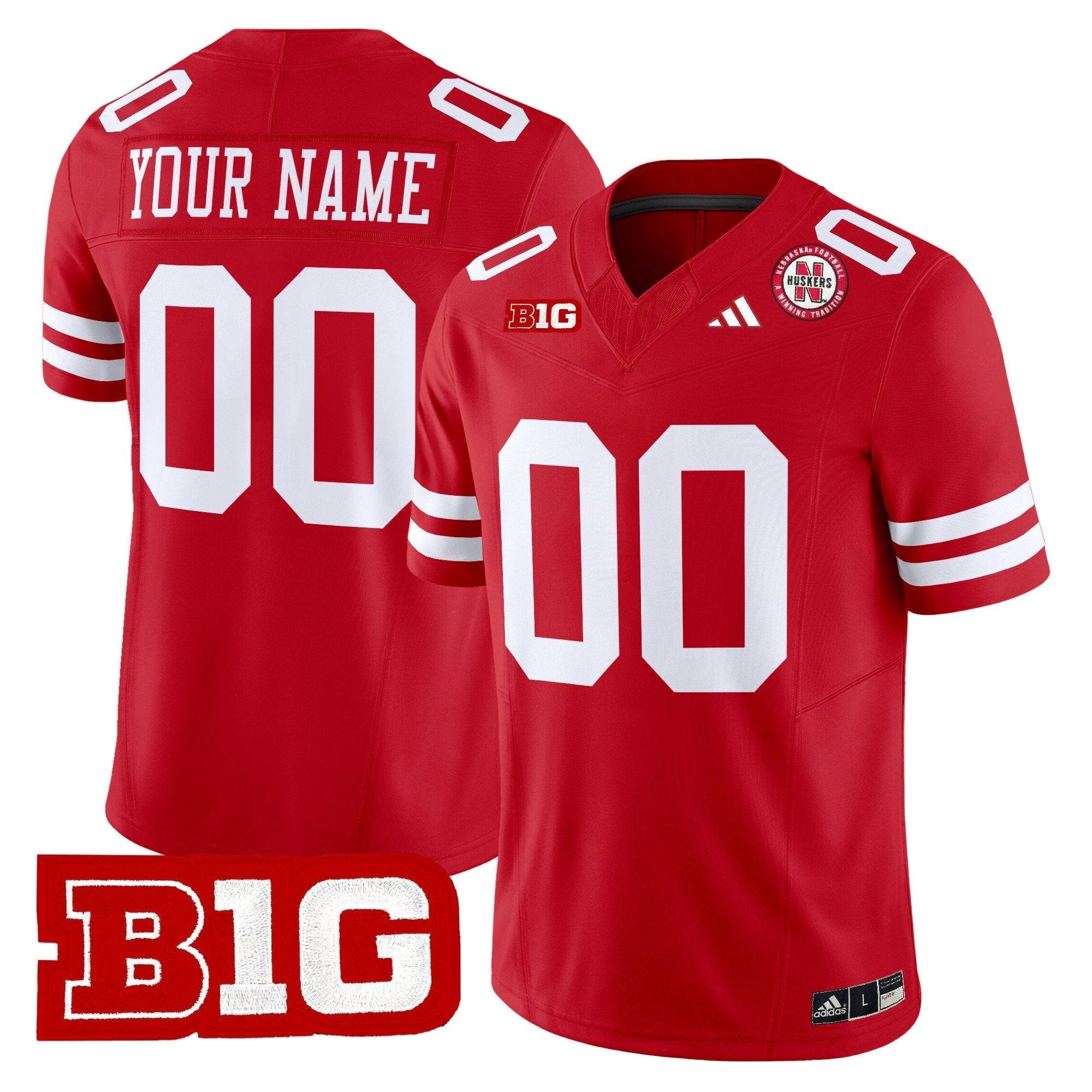 Custom Nebraska Cornhuskers Jersey Name, Number 2025 Stitched Scarlet by My Store