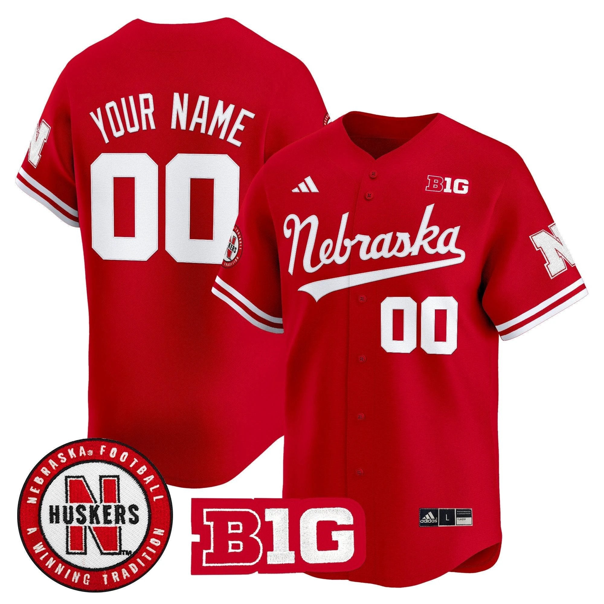 Custom Nebraska Cornhuskers Jersey Name, Number 2025 Vapor Baseball Scarlet by My Store