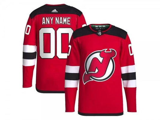 Custom New Jersey Devils Red Home Jersey by Hockey David