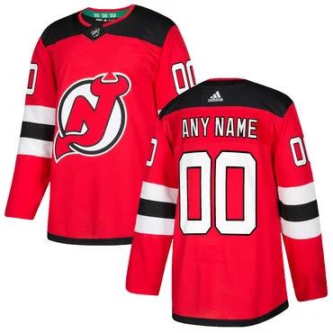 Custom New Jersey Devils Red Home Stitched 2017-2018 NHL Jersey by Hockey David