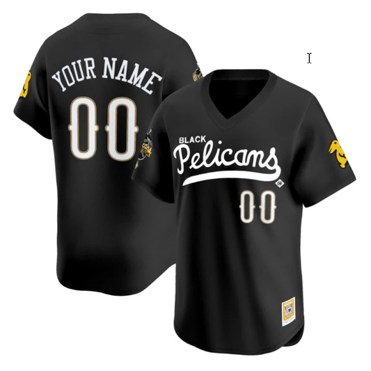 Custom New Orleans Black Pelicans Black Jersey All Stitched by My Store