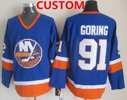 Custom New York Islanders Light Blue Throwback CCM Jersey by Hockey David