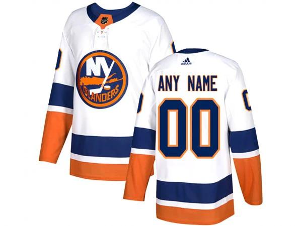 Custom New York Islanders White Away Jersey by Hockey David