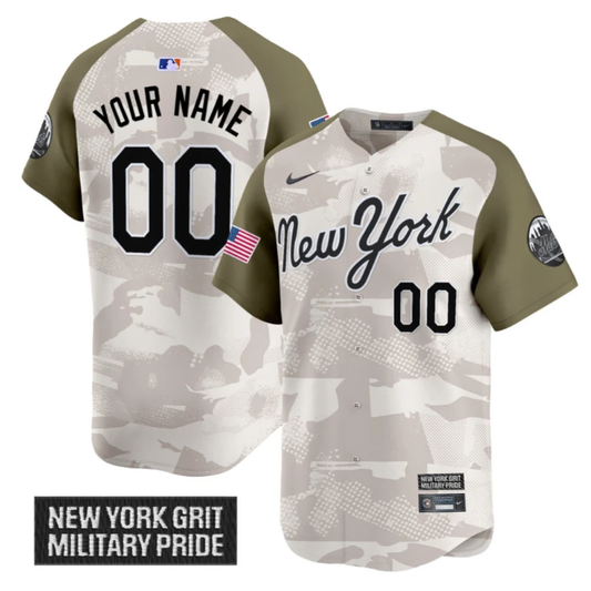 Custom New York Mets Jersey 2025 Armed Forces Day Vapor Stitched Alternate by My Store