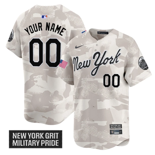 Custom New York Mets Jersey 2025 Armed Forces Day Vapor Stitched Camo by My Store