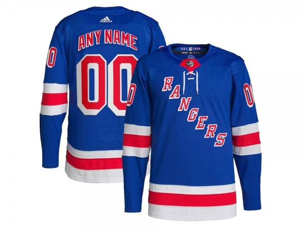 Custom New York Rangers Blue Home Jersey by Hockey David
