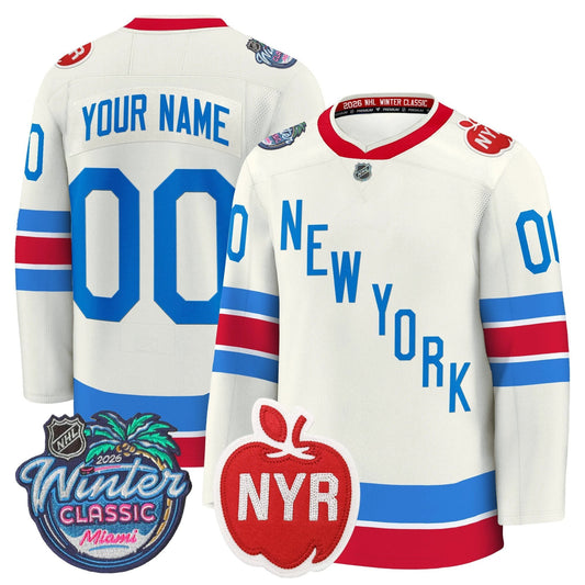 Custom New York Rangers Jersey Name, Number 2026 Winter Classic Premium Stitched by Hockey David