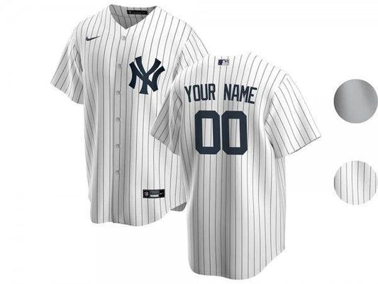 Custom New York Yankees Cool Base Jersey White by My Store