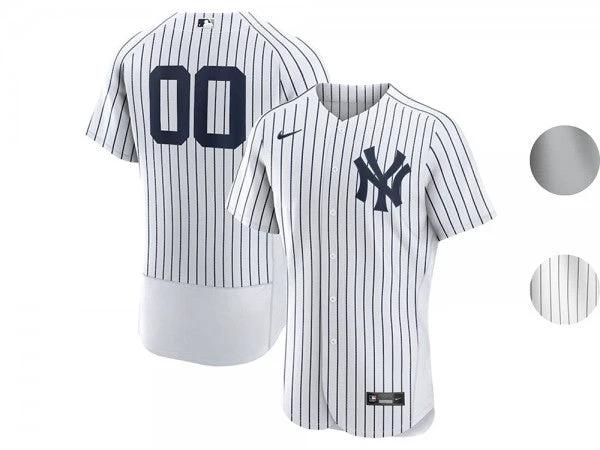 Custom New York Yankees Flex Base Jersey White by My Store