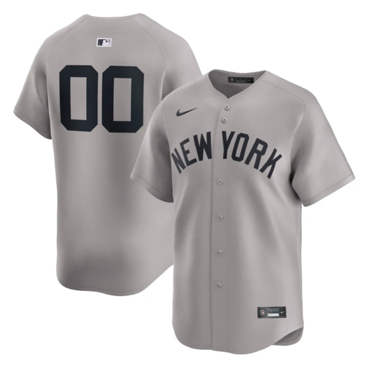 Custom New York Yankees Gray Jersey Name and Number All Stitched by My Store