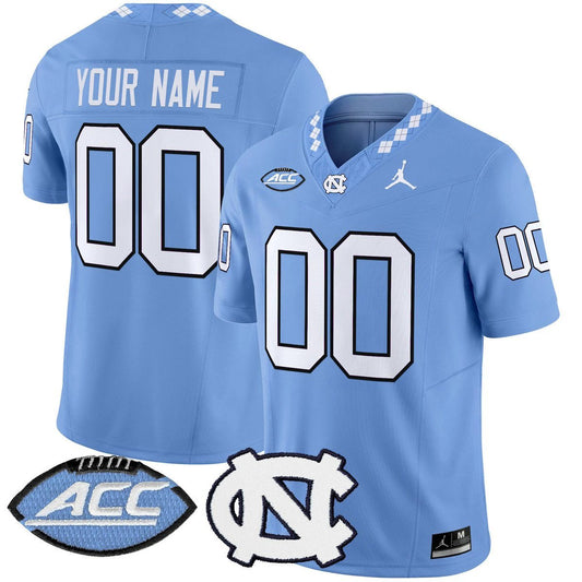 Custom North Carolina Tar Heels Jersey 2025 Vapor Limited Stitched Blue by My Store NCAA Football Jerseys