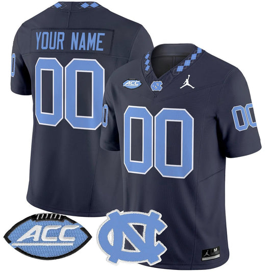 Custom North Carolina Tar Heels Jersey 2025 Vapor Limited Stitched Navy by My Store NCAA Football Jerseys