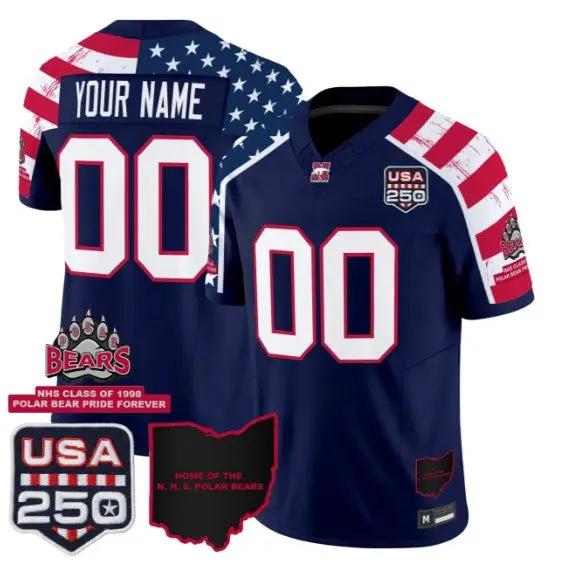 Custom Northridge Polar Bears Jersey Name, Number 2026 Vapor Stitched by My Store NCAA Football Jerseys
