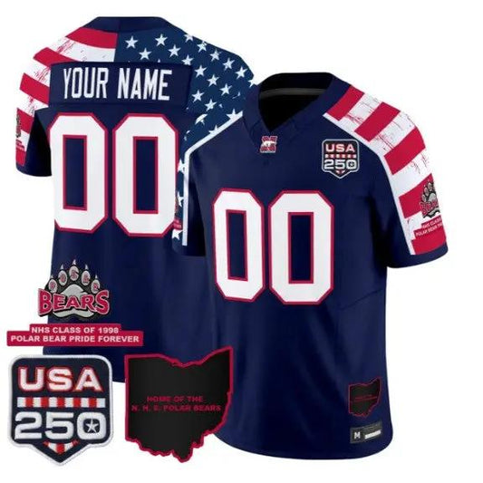 Custom Northridge Polar Bears Jersey Name, Number 2026 Vapor Stitched by My Store NCAA Football Jerseys