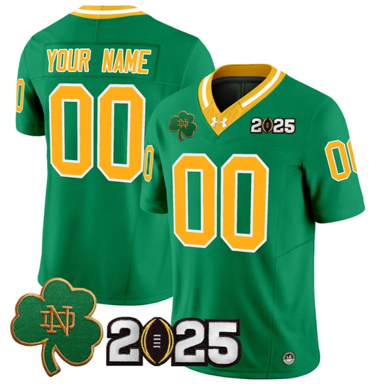 Custom Notre Dame Jersey 2025 CFP Final Patch Stitched Throwback by NCAA Football Jersey