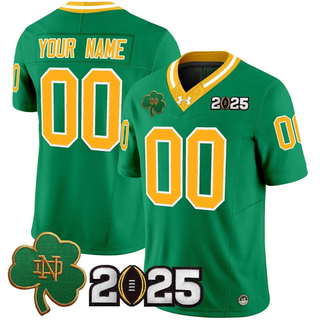 Custom Notre Dame Jersey Name, Number 2025 CFP Final Patch V3 Stitched Throwback by My Store NCAA Football Jerseys