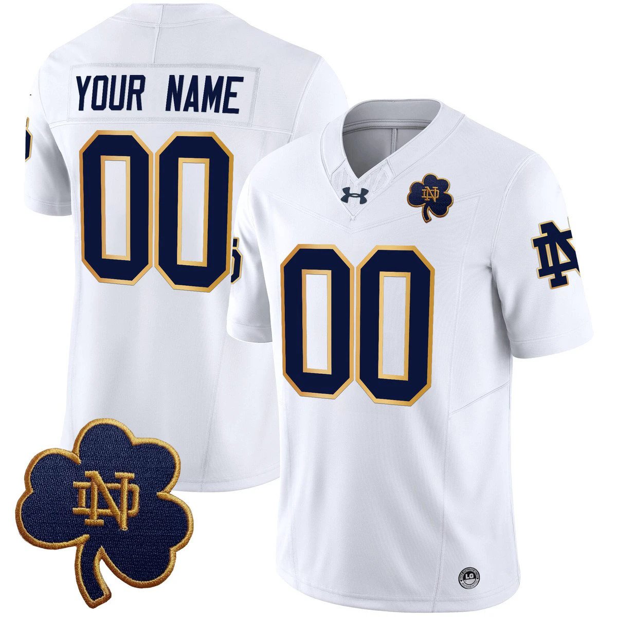 Custom Notre Dame Jersey Name, Number 2025 Vapor Limited V3 Stitched White by My Store NCAA Football Jerseys