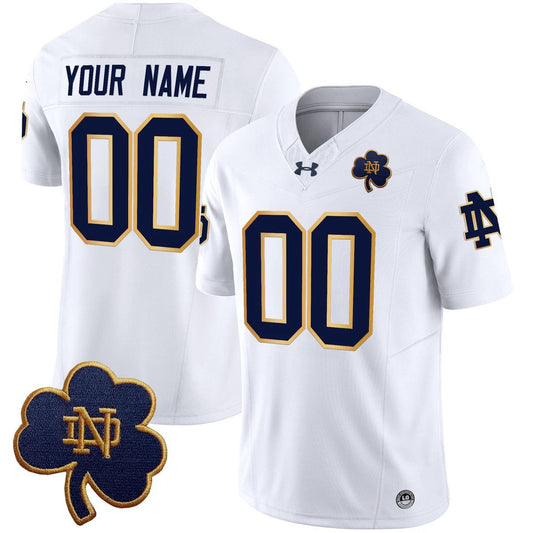 Custom Notre Dame Jersey Name, Number 2025 Vapor Limited V3 Stitched White by My Store NCAA Football Jerseys