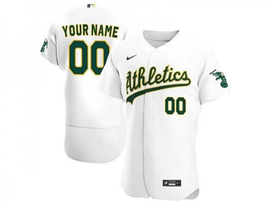 Custom Oakland Athletics Flex Base Jersey White by My Store