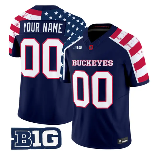 Custom Ohio State Buckeyes Jersey America 250 Edition Vapor Limited Stitched by My Store NCAA Football Jerseys