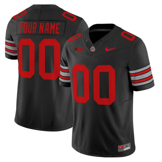 Custom Ohio State Buckeyes Jersey Heritage Stripe 2025-26 Limited Stitched Black by NCAA Football Jersey