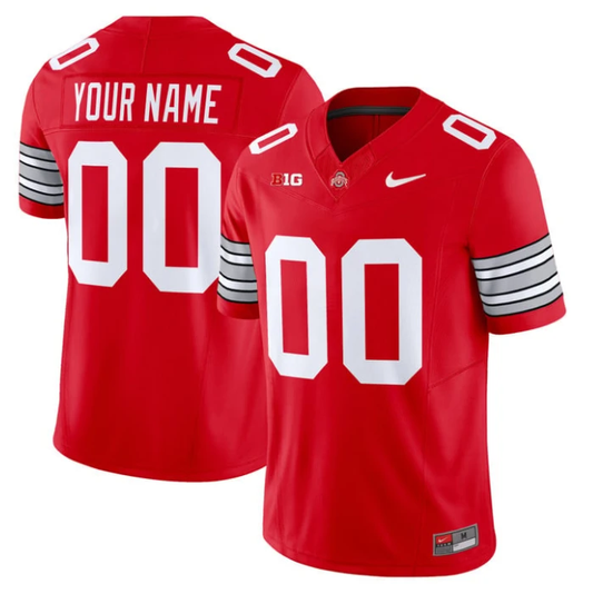 Custom Ohio State Buckeyes Jersey Heritage Stripe 2025-26 Limited Stitched Red by NCAA Football Jersey