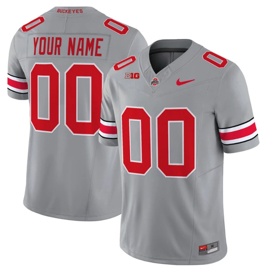 Custom Ohio State Buckeyes Jersey Name, Number Football Stitched Gray by My Store