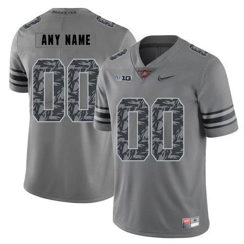 Custom Ohio State Buckeyes Jersey Name and Number NCAA College Football Gray by My Store
