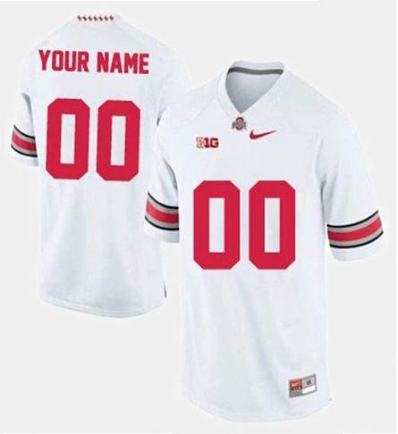 Custom Ohio State Buckeyes Jersey Name and Number NCAA College Football White by My Store