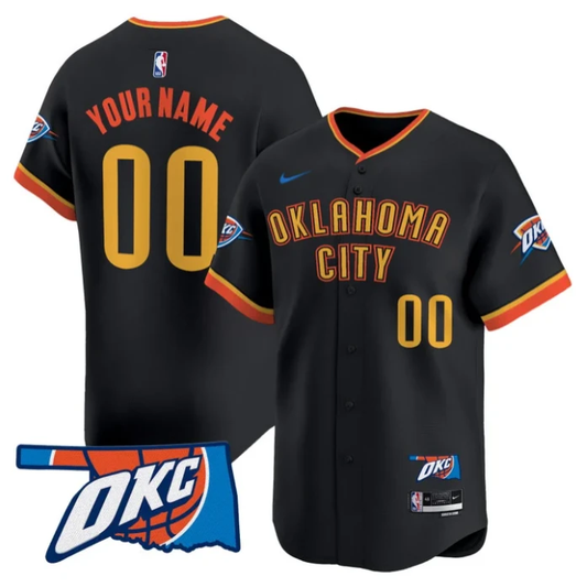 Custom Oklahoma City Thunder Jersey Vapor Baseball Stitched 24-25 City by My Store
