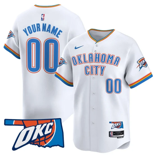 Custom Oklahoma City Thunder Jersey Vapor Baseball Stitched Association by My Store