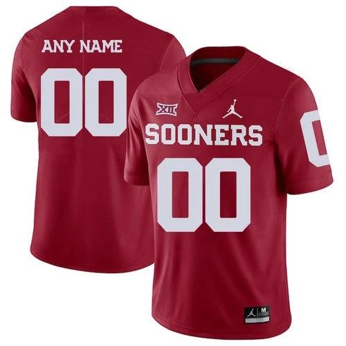 Custom Oklahoma Sooners Jersey Name and Number NCAA College Football Red by My Store