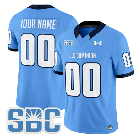 Custom Old Dominion Monarchs Jersey Name, Number 2025 Vapor Stitched Blue by My Store NCAA Football Jerseys